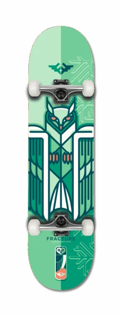 Fracture X Jono Wood Green Complete Skateboard - 8.25"