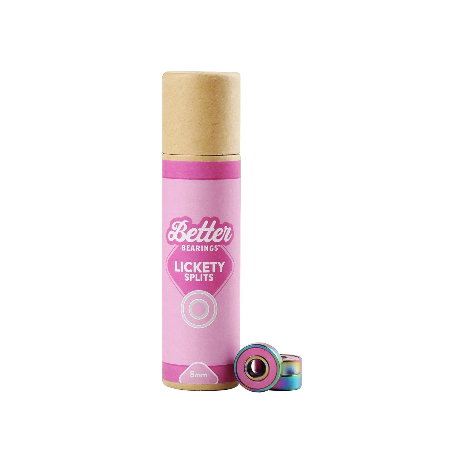 Better Bearings Lickety Splits 8mm - Pink Set Of 16 3 Better Bearings Lickety Splits 8mm - Pink Set Of 16