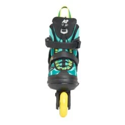 K2 Marlee Pro Adjustable Size Skates - Green/Yellow -Skateboard Series K2MarleeProAdjustableSizeSkatesGreenYellowfront
