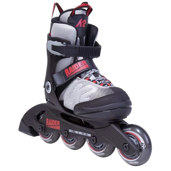 K2 Raider Boys Adjustable Size Skates - Grey/Red 3 K2 Raider Boys Adjustable Size Skates - Grey/Red