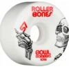Rollerbones Bowl Bomber Wheels White 57mm 101a - Set Of 8 -Skateboard Series RBN RSW 0549
