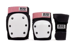 Rio Roller Triple Pad Set - Black/Rose 5 Rio Roller Triple Pad Set - Black/Rose -Skateboard Series RioRollerTriplePadSet BlackRose2