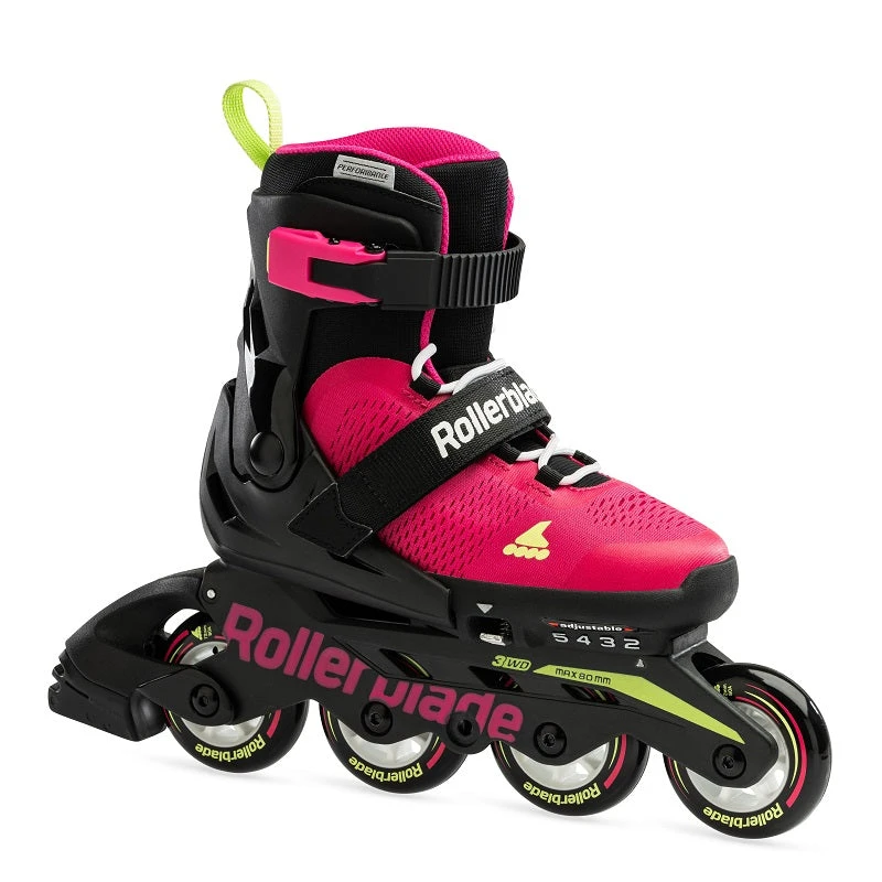 Rollerblade Microblade Adjustable Kids Skates - Pink/Green 4 Rollerblade Microblade Adjustable Kids Skates - Pink/Green - Image 2