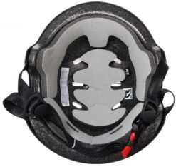 Bullet X Santa Cruz Screaming Hand Helmet - Matt Black -Skateboard Series bullet helmet inside