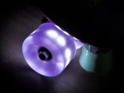 Chaya Neons LED Light Up Roller Skate Wheels Purple 65mm 78a - 4 Pack -Skateboard Series chaya neons led light up roller skate wheels purple glow