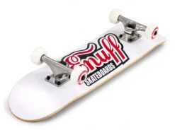 Enuff Classic Logo White Mini Skateboard - 7.25" -Skateboard Series enuff classic logo white mini skateboard angle 1