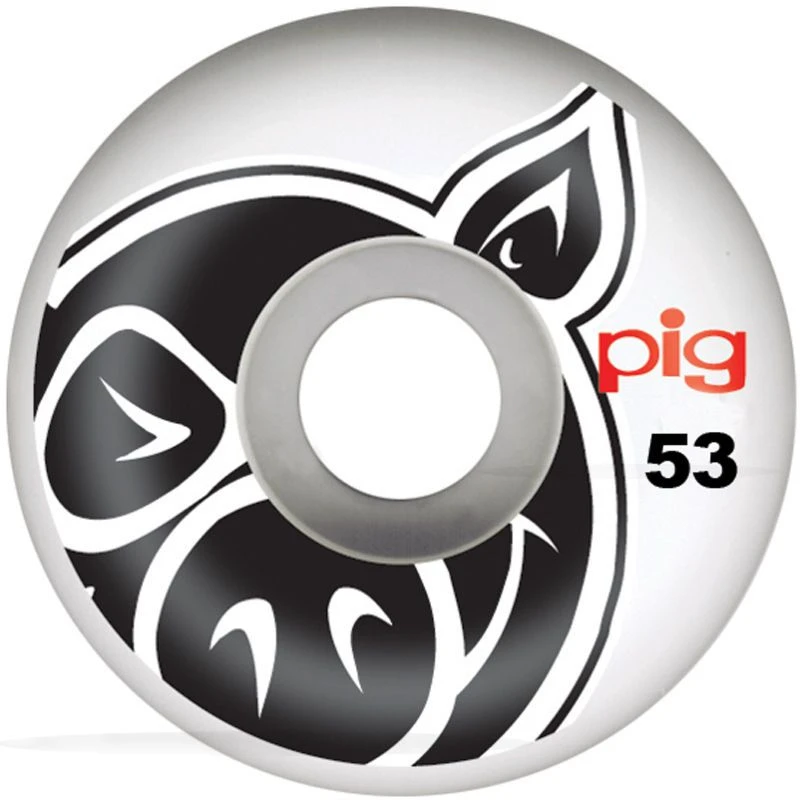 Pig Head Natural Skateboard Wheels - 53mm