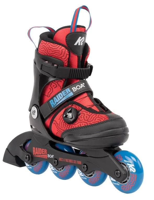 K2 Raider Boa Adjustable Size Skates - Red/Blue 3 K2 Raider Boa Adjustable Size Skates - Red/Blue