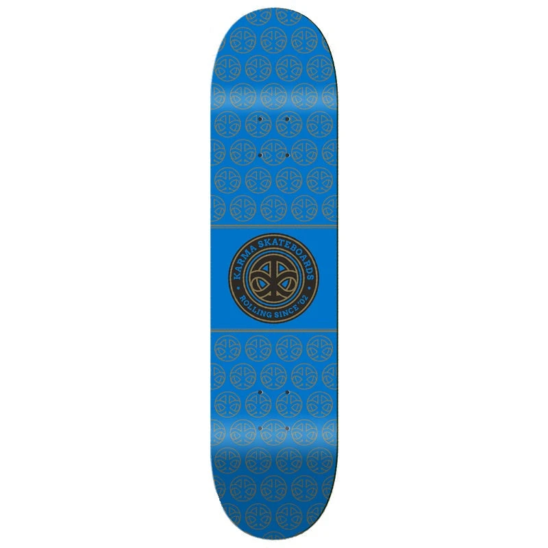 Karma Logo Seal Blue Skateboard Deck - 8.0" 3 Karma Logo Seal Blue Skateboard Deck - 8.0"