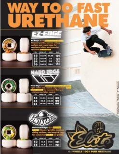 OJ Elite Hard Line Skateboard Wheels - 53mm 99a -Skateboard Series oj wheels chart 5