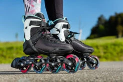 Powerslide Phuzion Radon Teal 90 Inline Skates -Skateboard Series powerslide phuzion radon teal 90 inline skates lifestyle