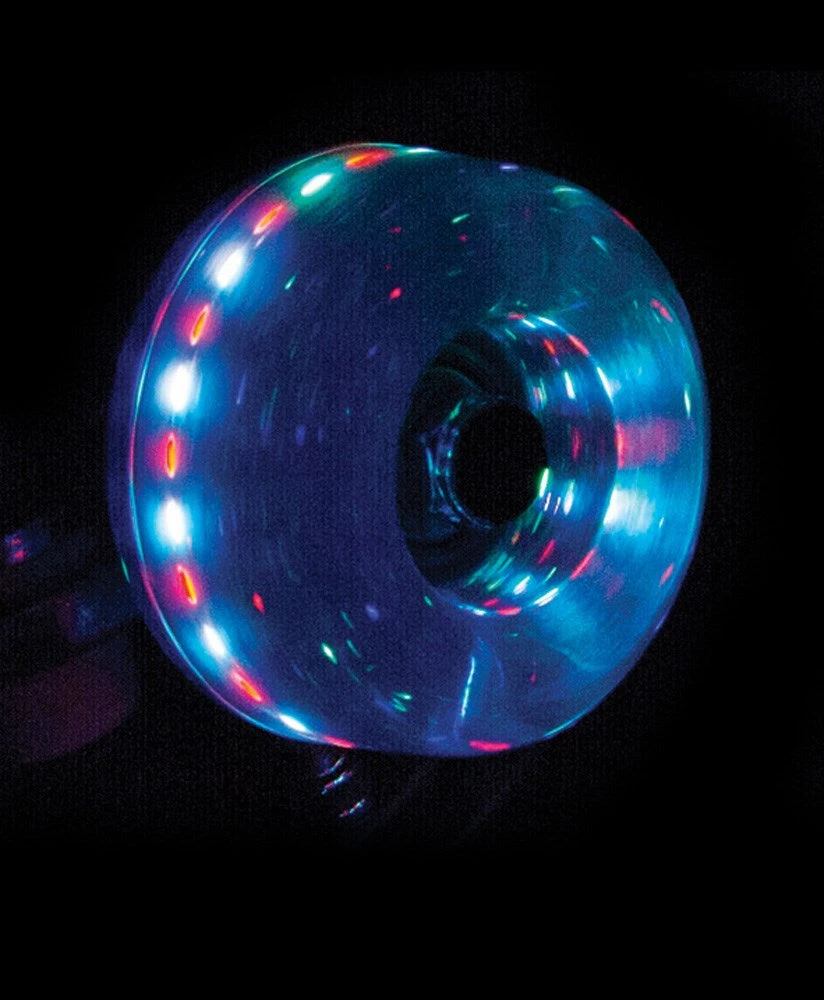 Rio Roller Blue Glitter Light Up Roller Skate Wheels 58mm - Set Of 4 - Image 2