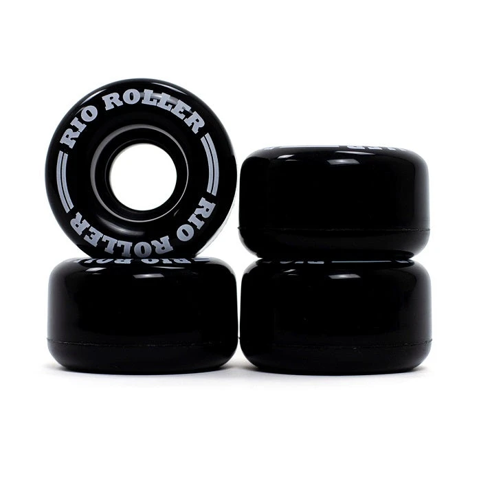 Rio Roller Coaster Black Roller Skate Wheels 62mm - Set Of 4 4 Rio Roller Coaster Black Roller Skate Wheels 62mm - Set Of 4 - Image 2