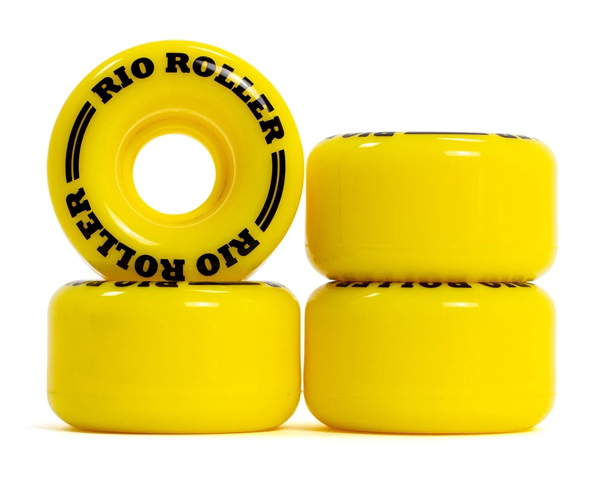 Rio Roller Coaster Yellow Roller Skate Wheels 62mm - Set Of 4 4 Rio Roller Coaster Yellow Roller Skate Wheels 62mm - Set Of 4 - Image 2