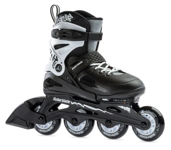 Rollerblade Fury Adjustable Kids Skates - Black/White 3 Rollerblade Fury Adjustable Kids Skates - Black/White