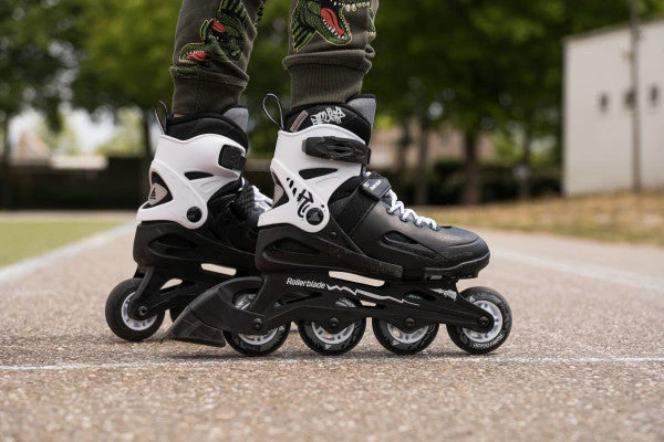 Rollerblade Fury Adjustable Kids Skates - Black/White 4 Rollerblade Fury Adjustable Kids Skates - Black/White - Image 2