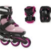 Rollerblade Microblade Adjustable Kids Skates Combo Pack - Pink/White -Skateboard Series rollerblade microblade adjustable kids skates combo pack pink white 1