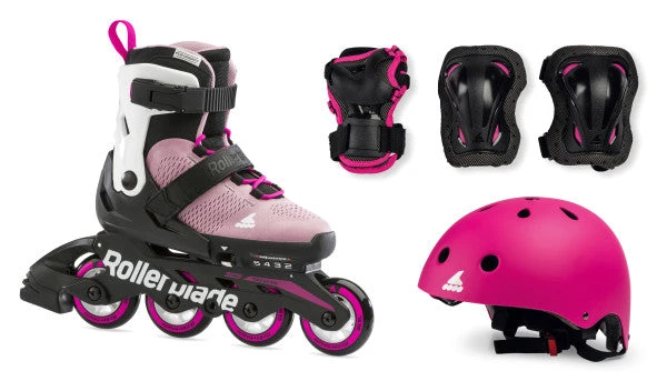 Rollerblade Microblade G Kids Skates Cube Pack - Pink/White 3 Rollerblade Microblade G Kids Skates Cube Pack - Pink/White