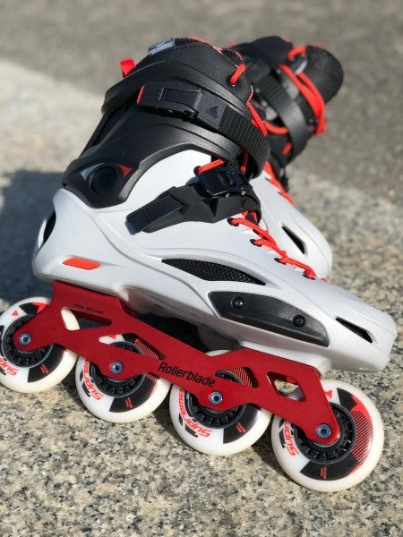 Rollerblade RB Pro X Skates - Grey/Warm Red 6 Rollerblade RB Pro X Skates - Grey/Warm Red - Image 4