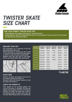 Rollerblade Twister XT Mens Inline Skates - Black/Lime -Skateboard Series rollerblade twister size chart 1