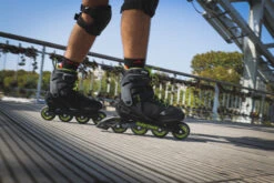 Rollerblade Zetrablade Elite Skates - Black/Lime -Skateboard Series rollerblade zetrablade elite skates black lime lifestyle