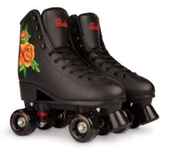 Rookie Rosa Black Quad Roller Skates -Skateboard Series rookie rosa black quad roller skates pair g70qocdu2rp5zprs