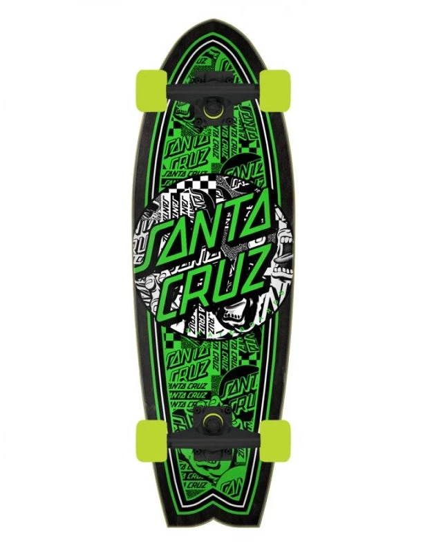 Santa Cruzer Flier Collage Dot Shark Cruiser Skateboard - 27.7" 3 Santa Cruzer Flier Collage Dot Shark Cruiser Skateboard - 27.7"