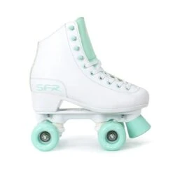 SFR Figure Roller Skates - White/Green -Skateboard Series sfr figure roller skates white green side