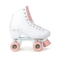 SFR Figure Roller Skates - White/Pink 7 SFR Figure Roller Skates - White/Pink -Skateboard Series sfr figure roller skates white pink side 1