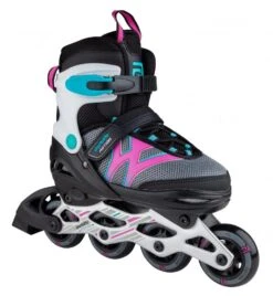 Skatelife Motion Adjustable Kids Inline Skates - Black/Pink