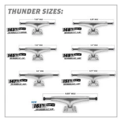 Thunder Team Skateboard Trucks Silver - 148 5 Thunder Team Skateboard Trucks Silver - 148 -Skateboard Series thunder trucks size guide 8