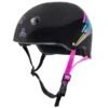 Triple 8 Sweatsaver Helmet - Black Lightning Hologram -Skateboard Series triple 8 sweatsaver helmet black lightning hologram
