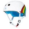 Triple 8 Sweatsaver Helmet - White Rainbow Sparkle -Skateboard Series triple 8 sweatsaver helmet rainbow sparkle white