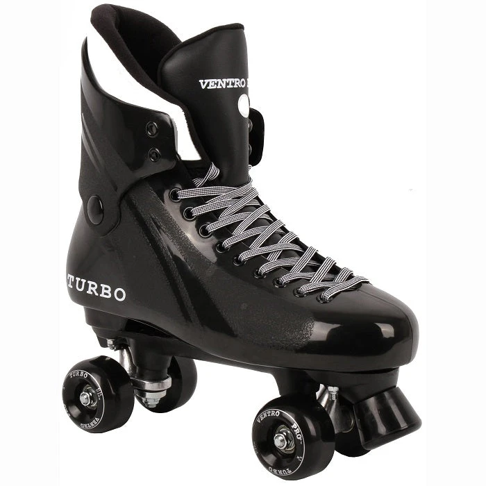Ventro Pro Turbo Quad Roller Skates - Black Ventro Wheels 3 Ventro Pro Turbo Quad Roller Skates - Black Ventro Wheels